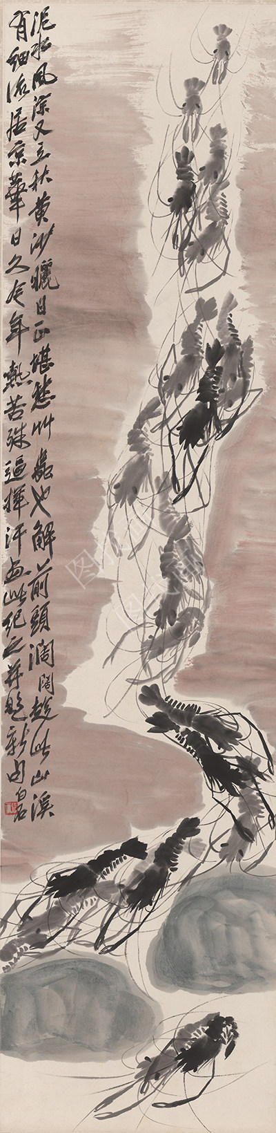 齐白石 大7 136X33CM